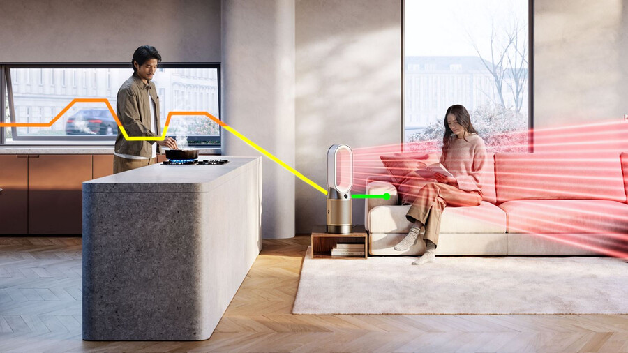 purificador dyson hotcool hp2 de-nox calefactor y purificador blancodorado