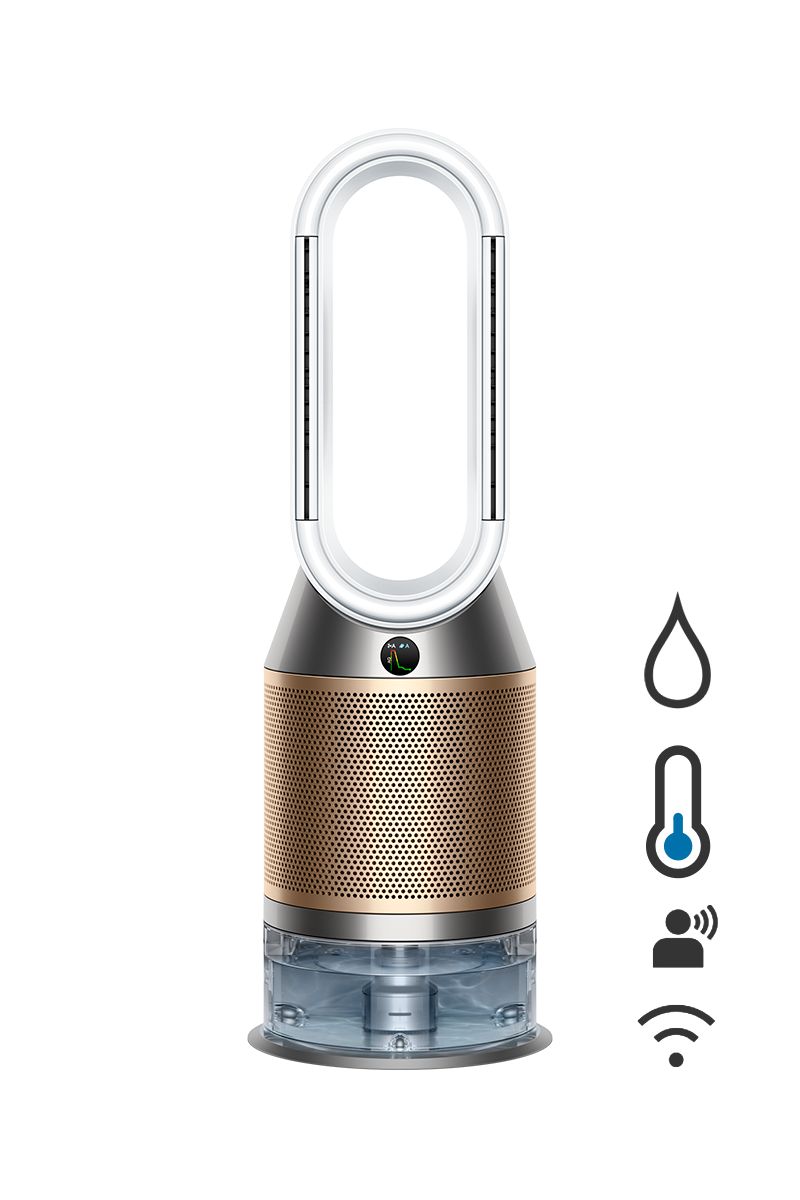 purificador dyson humidifycool ph2 de-nox ventilador humidificador y purificador blancodorado