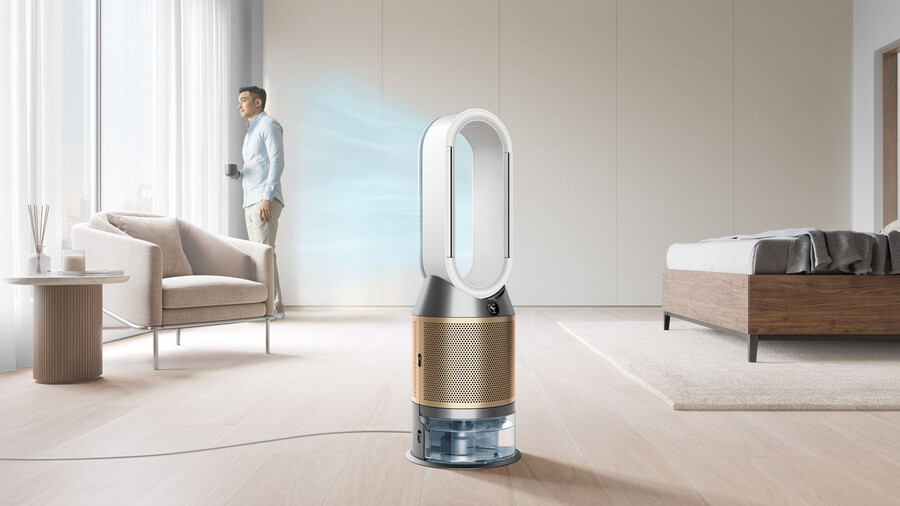 purificador dyson humidifycool ph2 de-nox ventilador humidificador y purificador blancodorado