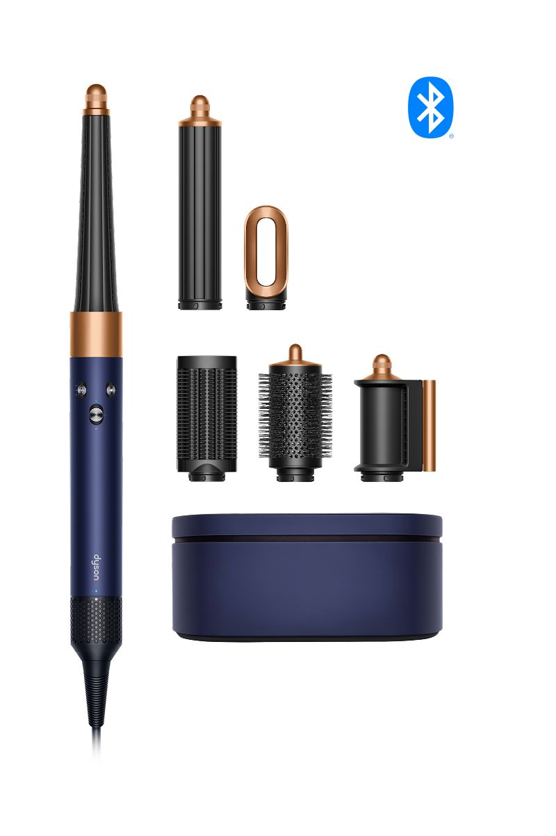 secador y moldeador multiusos dyson airwrap id - lisoondulado azul prusiacobre intenso