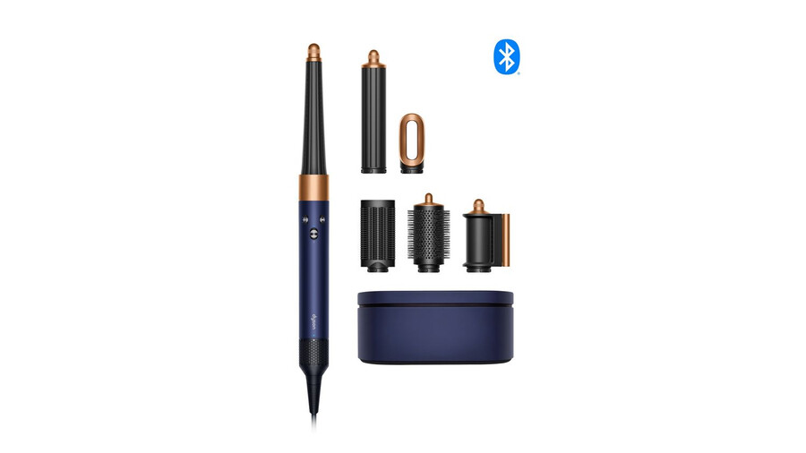 secador y moldeador multiusos dyson airwrap id - lisoondulado azul prusiacobre intenso