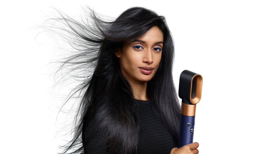 secador y moldeador multiusos dyson airwrap id - lisoondulado azul prusiacobre intenso