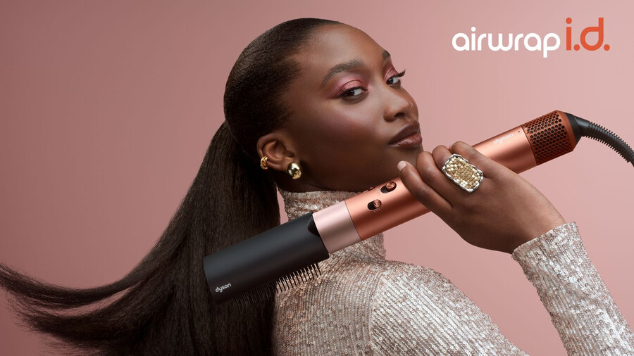 secador y moldeador multiusos dyson airwrap id con difusor seda ámbar