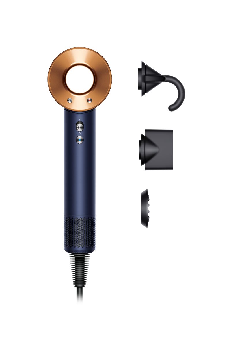 secador de pelo dyson supersonic - liso y ondulado azul de prusiacobre intenso