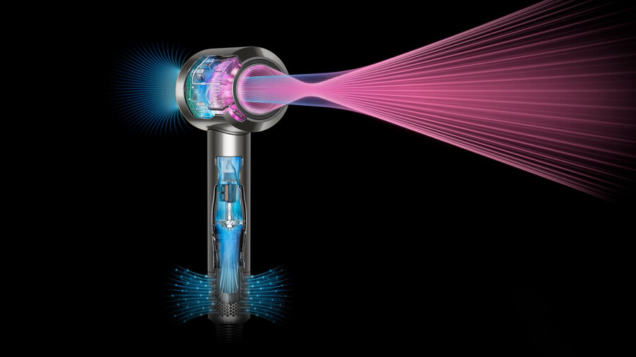 secador de pelo dyson supersonic - liso y ondulado azul de prusiacobre intenso