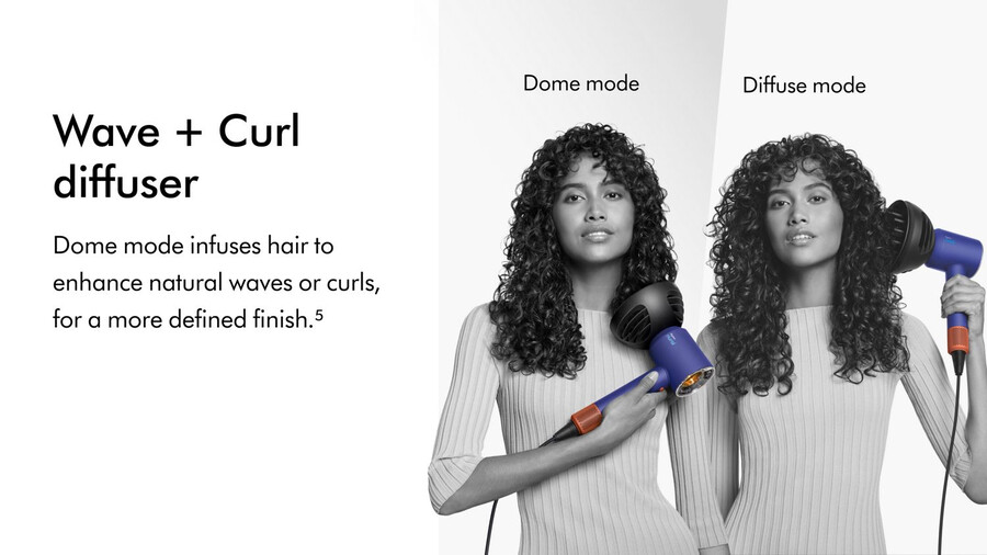 secador de pelo dyson supersonic nural en pátina azul vinca y topacio