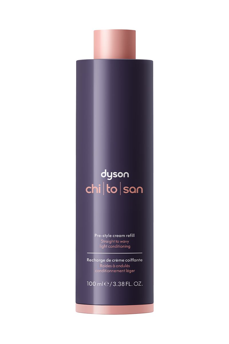 recambio de crema pre-peinado dyson chitosan acondicionador ligero para cabello liso a ondulado