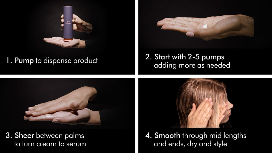 crema pre-peinado dyson chitosan acondicionador ligero para cabello lacio a ondulado.