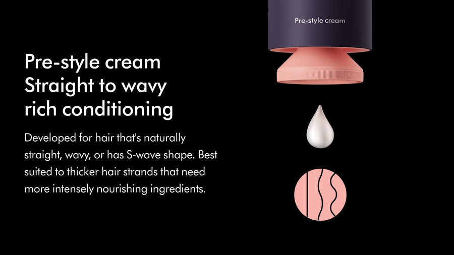 crema pre-peinado dyson chitosan acondicionador rico para cabello liso a ondulado