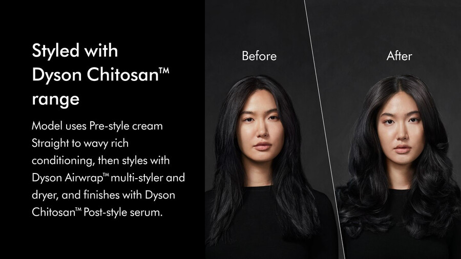 crema pre-peinado dyson chitosan acondicionador rico para cabello liso a ondulado