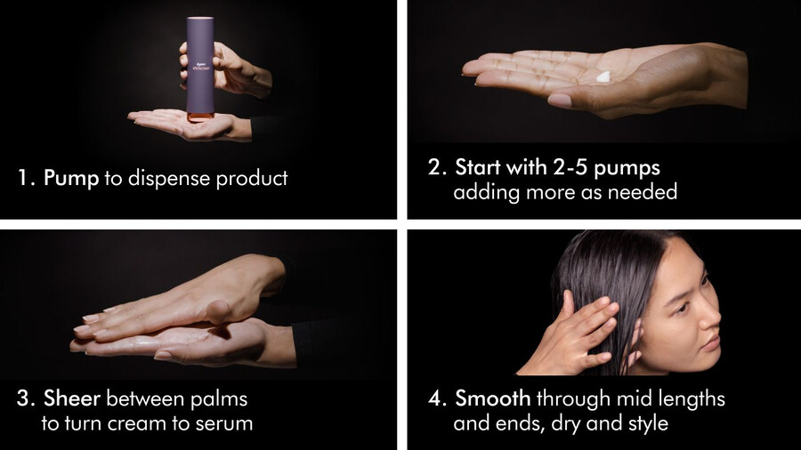 crema pre-peinado dyson chitosan acondicionador rico para cabello liso a ondulado
