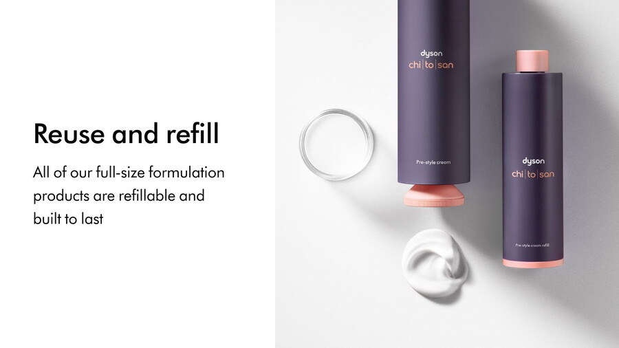 crema pre-peinado dyson chitosan acondicionador rico para cabello rizado a crespo