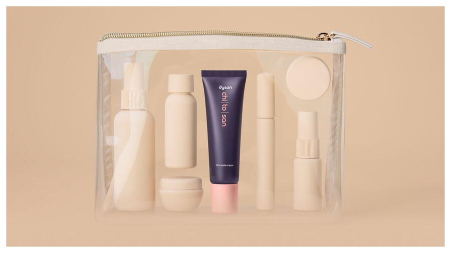 crema pre-peinado dyson chitosan para cabello rizado a crespo mini acondicionador ligero de viaje